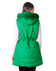 Chaleco Mujer Invernal Con Capucha Verde Roosevelt 50105237