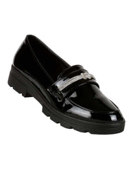 Zapato Mujer Mocasín Vestir Tacón Negro Stfashion 04804005