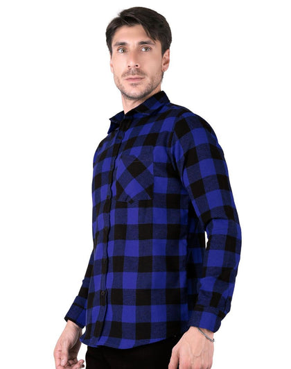 Camisa Hombre Casual Slim Azul Stfashion 50505214