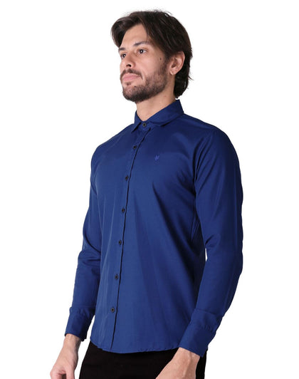 Camisa Hombre Casual Slim Azul Stfashion 50505207