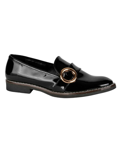 Zapato Casual Piso Mujer Negro TipoCharol Stfashion 06203900
