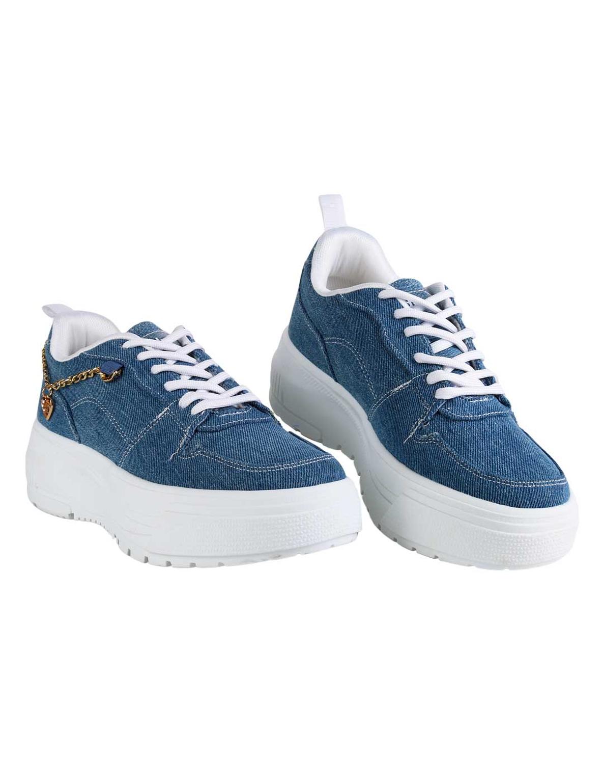 Tenis Casual Mujer Azul Daddy 13304004