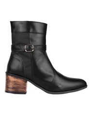 Botin Mujer Casual Tacon Negro Stfashion 04604104