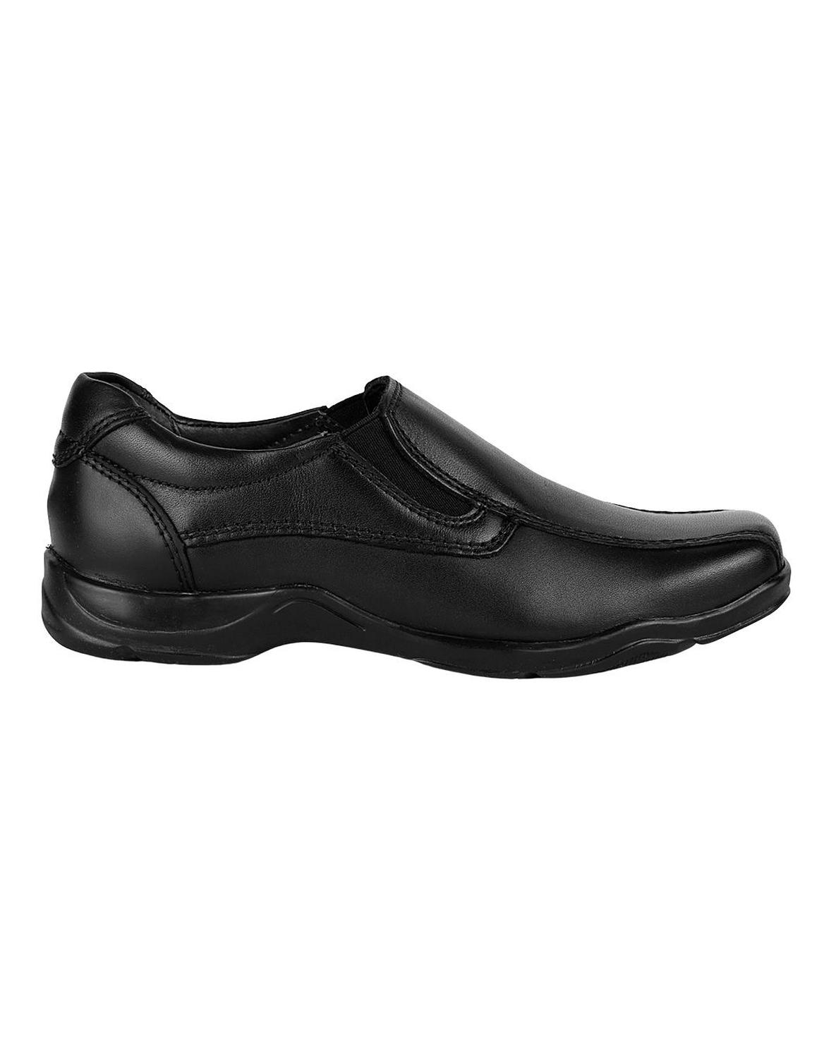 Zapato Joven Mocasin Escolar Negro Piel Flexi 02504124