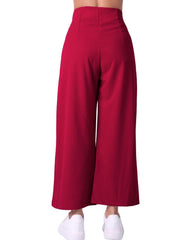 Pantalón Mujer Moda Recto Rojo Stfashion 52405032