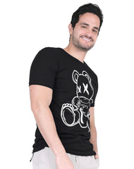 Playera Hombre Moda Camiseta Negro Aditivo 55205239