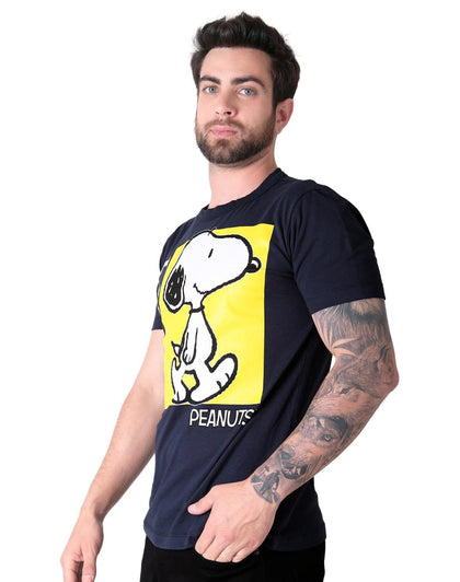 Playera Moda Camiseta Hombre Azul Peanuts 58204843