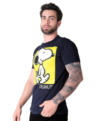 Playera Hombre Moda Camiseta Azul Peanuts 58204843
