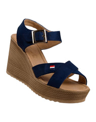 Sandalia Mujer Casual Plataforma Azul Stfashion 23504200