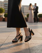 Sandalia Mujer Formal Tacon Negro Stella 24304300
