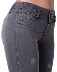 Jeans Mujer Moda Gris Fergino 52905203