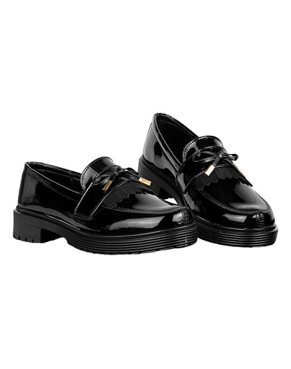 Zapato Mujer Mocasin Casual Tacon Negro Vitalia 16804101