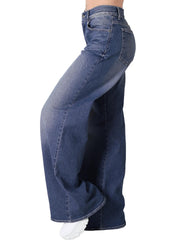 Jeans Mujer Moda Acampanado Azul Oggi 59104822