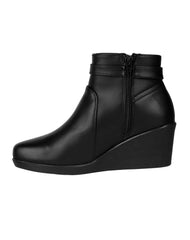 Botin Mujer Casual Cuña Negro Stfashion 24104100