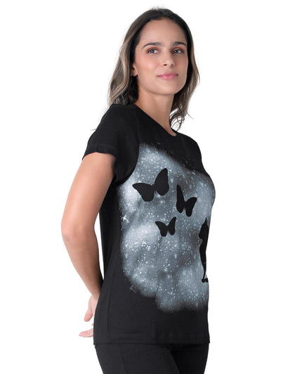 Playera Mujer Moda Camiseta Negro Aditivo 55205005