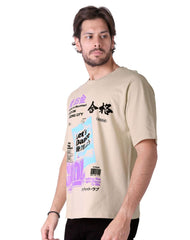 Playera Hombre Moda Camiseta Beige Stfashion 53205036