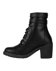 Botin Mujer Casual Tacon Negro Stfashion 18204101