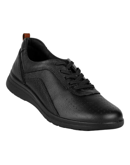 Zapato Mujer Oxford Vestir Piso Negro Piel Flexi 02504009