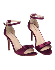 Sandalia Mujer Formal Tacon Vino Lady Paulina 02704211