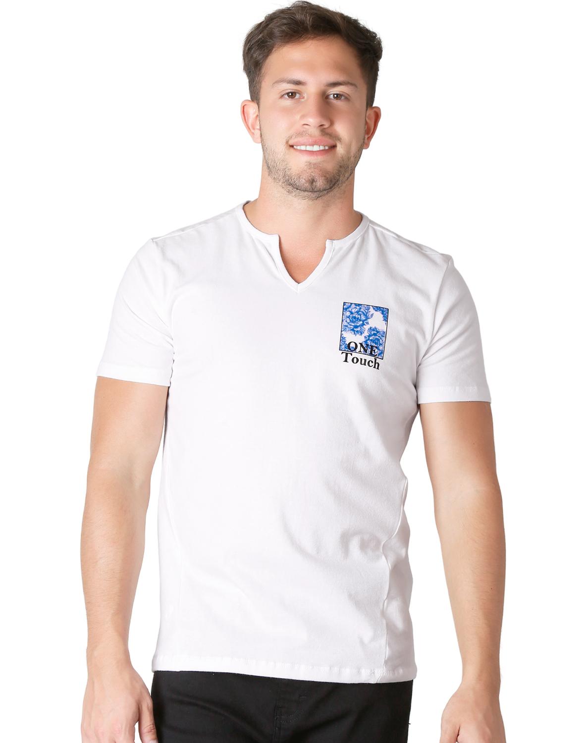 Playera Moda Camiseta Hombre Blanco Silver Plate 60204603