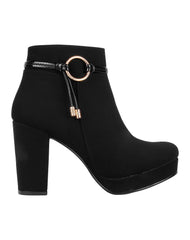 Botin Mujer Formal Tacon Negro Vifra 08004303