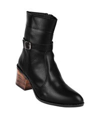 Botin Mujer Casual Tacon Negro Stfashion 04604104