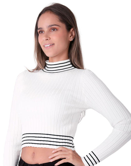 Sweater Mujer Crema Uk 56705247