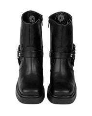 Botin Mujer Casual Tacón Negro Stfashion 17304101