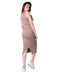 Vestido Mujer Casual Beige Stfashion 54405413