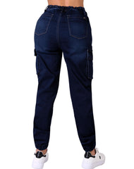 Jeans Mujer Moda Jogger Azul Fergino 52905406