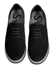 Zapato Mujer Oxford Casual Piso Negro Stfashion 00303101