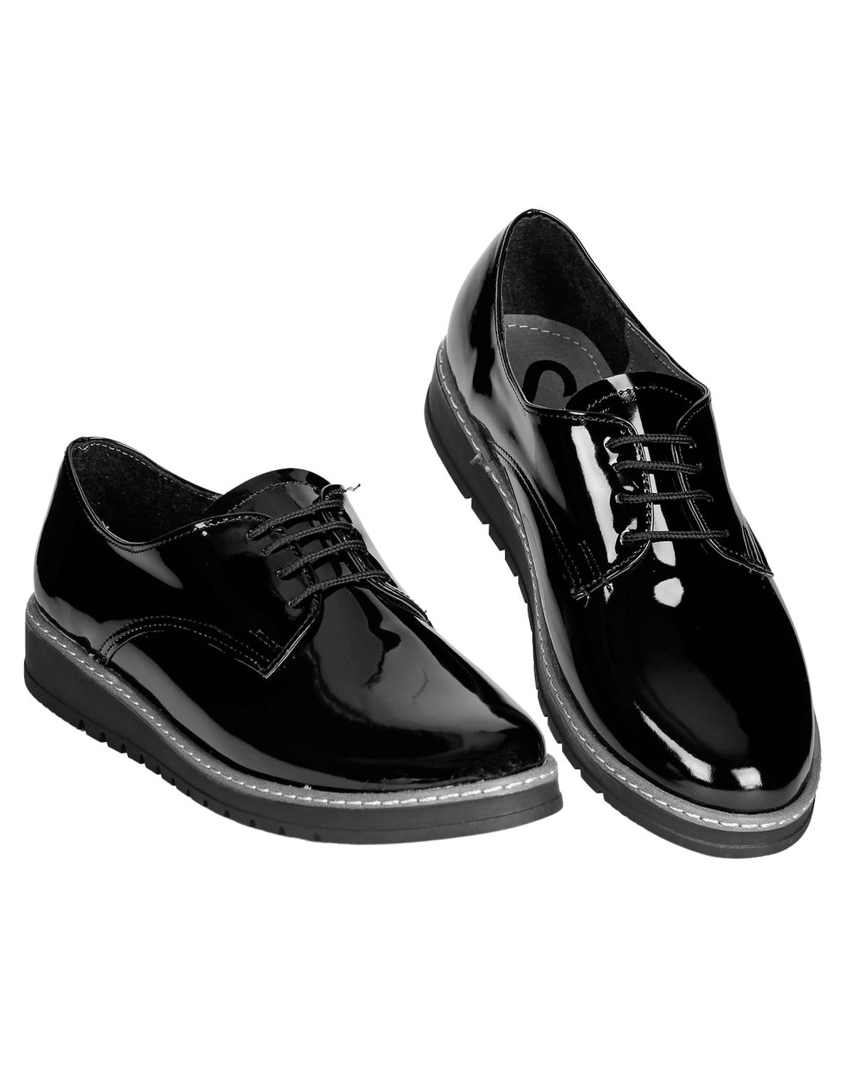 Zapato Casual Mujer Salvaje Tentación Negro 00302907 Tipo Charol