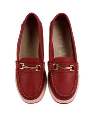 Zapato Mujer Mocasin Casual Rojo Piel Stfashion 04804211