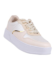 Tenis Mujer Casual Crema Newk 21404200