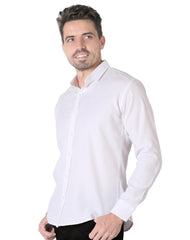 Camisa Casual Slim Hombre Blanco Stfashion 50504240