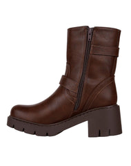 Botin Mujer Casual Tacon Café Stfashion 14404101