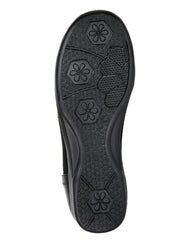 Zapato Mujer Confort Piso Negro Piel Lady Look 01302203