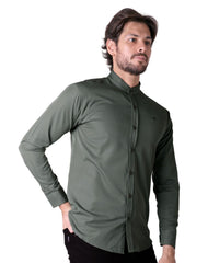 Camisa Hombre Casual Slim Verde Stfashion 50505202