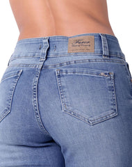 Jeans Mujer Moda Acampanado Azul Furor 62106819