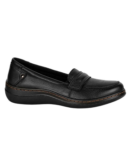 Zapato Confort Piso Mujer Negro Piel Flexi 02503921