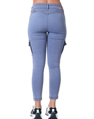 Jeans Mujer Moda Cargo Azul Evolution 71805207