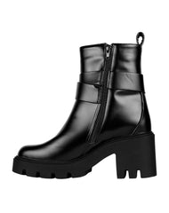 Botin Mujer Casual Tacon Negro Capa De Ozono 06004101