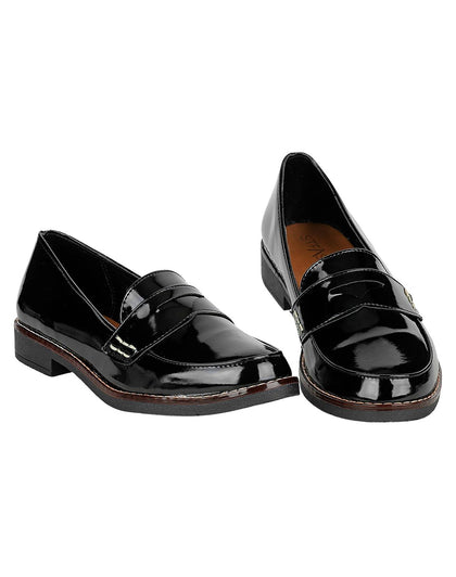 Zapato Mujer Mocasín Vestir Tacón Negro Stfashion 04803704
