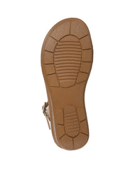 Sandalia Mujer Casual Cuña Beige Nomadas 03204205