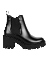Botin Mujer Casual Tacon Negro Capa De Ozono 06004224