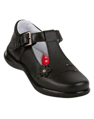 Zapato Niña Escolar Negro Piel Chicle Fresa 18803802