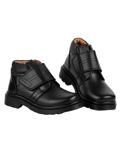Zapato Escolar Piso Niño Negro Tacto Piel Stfashion 16803804