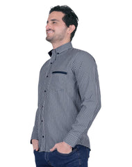 Camisa Hombre Casual Slim Azul Stfashion 57205405