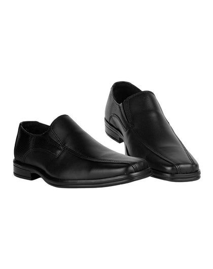 Zapato Joven Mocasin Escolar Negro Piel Lugo Conti 04704102