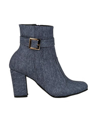 Botin Mujer Casual Tacon Azul Stfashion 00304115